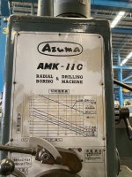 ขายเครื่อง เจาะเรเดียล(ยี่ห้อ Azuma)/(รุ่น AMK-11C)/(แขนยาว 1100 มม.)