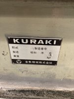 ขายเครื่อง ปาด (ยี่ห้อ Kuraki)/(โต๊ะงาน 1100x350 มม.)